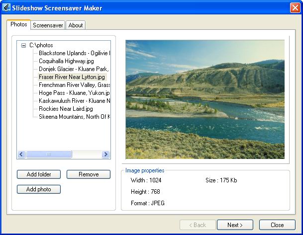 Slideshow Screensaver Maker 1.2.1 screenshot